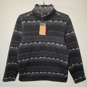 The North Face • Gordon Lyons Fleece 1/4 Zip • Grey Aztec Print • Men's Medium